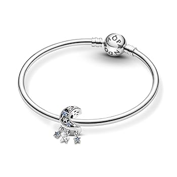 新品 Pandora 三日月チャーム ブレスレット シルバー925 新品 Pandora 三日月チャーム ブレスレット シルバー925